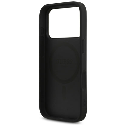 MagSafe Case for Apple iPhone 17 Pro, Guess, 4G Triangle Strass, Black