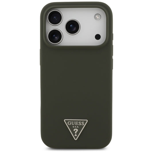 MagSafe Case for Apple iPhone 17 Pro, Guess, Triangle Logo, Khaki
