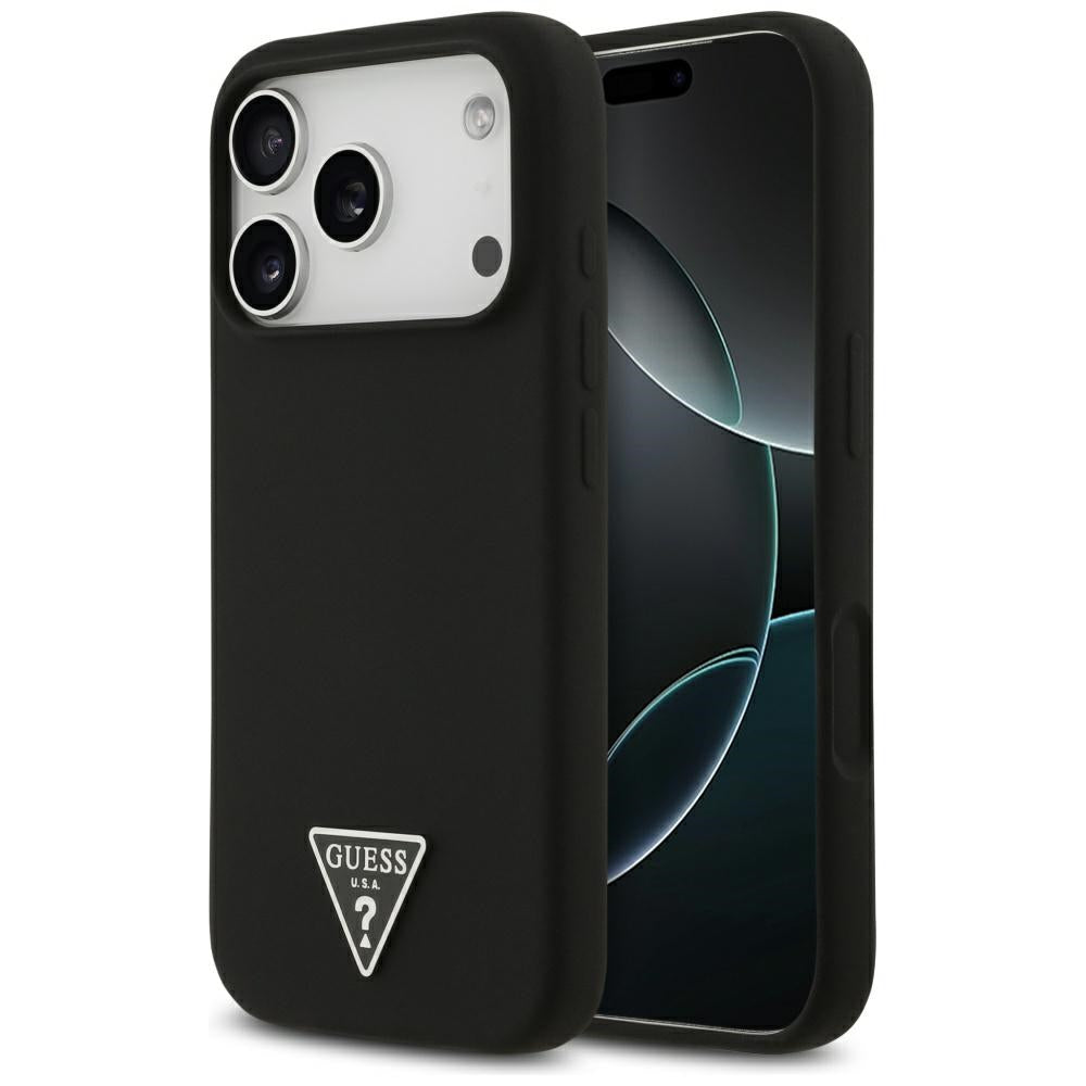 MagSafe Case for Apple iPhone 17 Pro, Guess, Triangle Logo, Black
