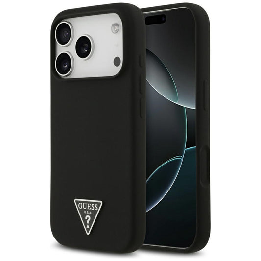 MagSafe Case for Apple iPhone 17 Pro, Guess, Triangle Logo, Black