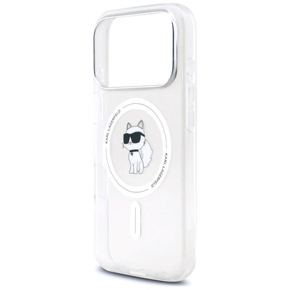 MagSafe Case for Apple iPhone 17 Pro, Karl Lagerfeld, IML Choupette Logo, Transparent
