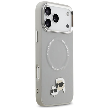 MagSafe Case for Apple iPhone 17 Pro, Karl Lagerfeld, Karl & Choupette Pins, Gray