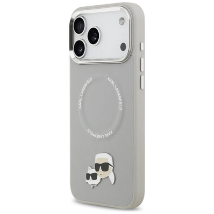 MagSafe Case for Apple iPhone 17 Pro, Karl Lagerfeld, Karl & Choupette Pins, Gray