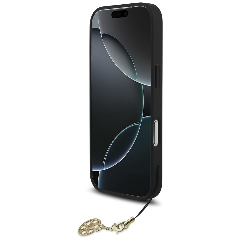 MagSafe Case for Apple iPhone 17 Pro Max, Guess, 4G Charm Cradle, Black