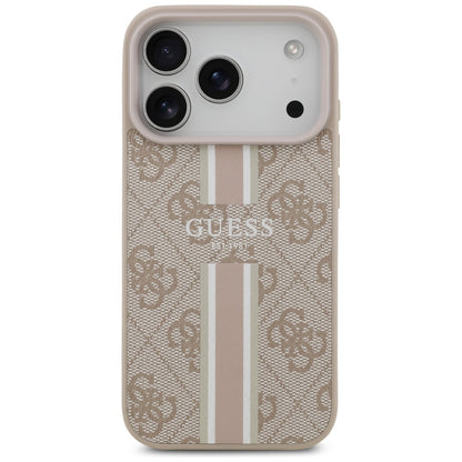 MagSafe Case for Apple iPhone 17 Pro Max, Guess, 4G Printed Stripes, Pink