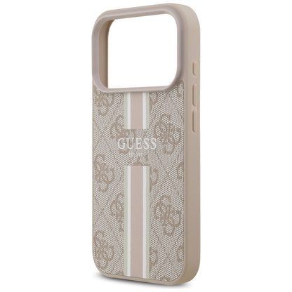 MagSafe Case for Apple iPhone 17 Pro Max, Guess, 4G Printed Stripes, Pink