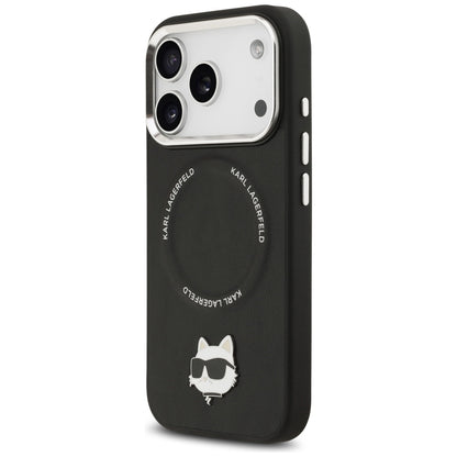 MagSafe Case for Apple iPhone 17 Pro Max, Karl Lagerfeld, Choupette Pin, Black