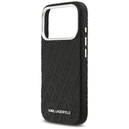 MagSafe Case for Apple iPhone 17 Pro Max, Karl Lagerfeld, FW Stamped Karl, Black
