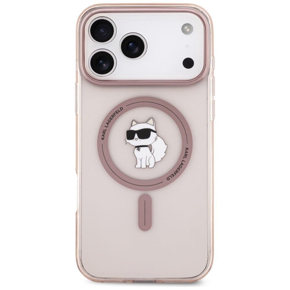 MagSafe Case for Apple iPhone 17 Pro Max, Karl Lagerfeld, IML Choupette, Pink