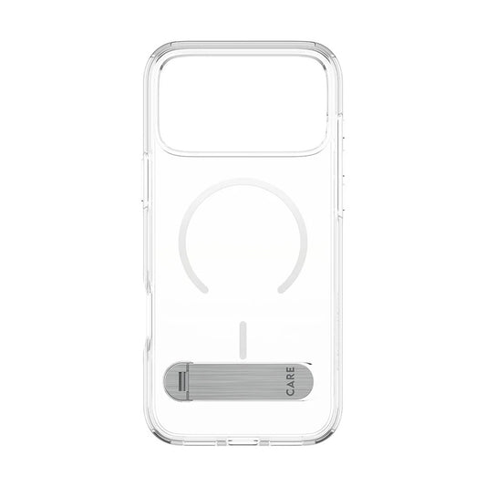 MagSafe Case for Apple iPhone 17 Pro Max, PanzerGlass, Care Feature Kickstand, White Transparent