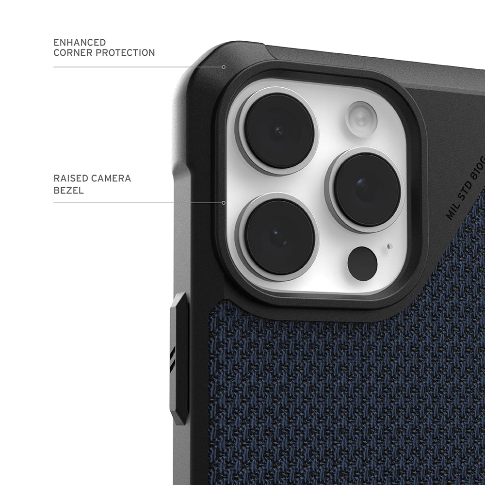 MagSafe Case for Apple iPhone 17 Pro Max, Urban Armor Gear, Metropolis LT Kevlar, Navy Blue