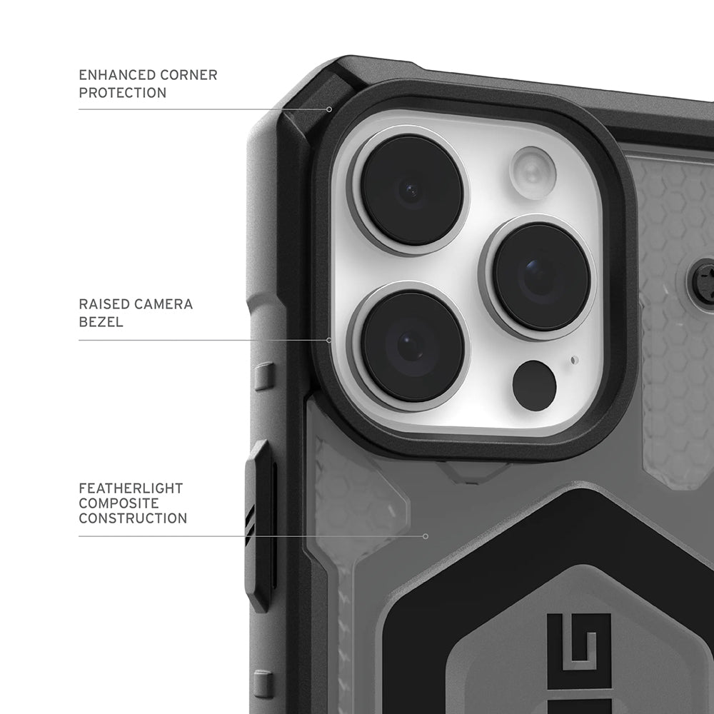 MagSafe Case for Apple iPhone 17 Pro Max, Urban Armor Gear, Pathfinder Clear, Grey