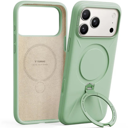 MagSafe Case for Apple iPhone 17 Pro, Torras, QPRO Silicone, Matcha Green