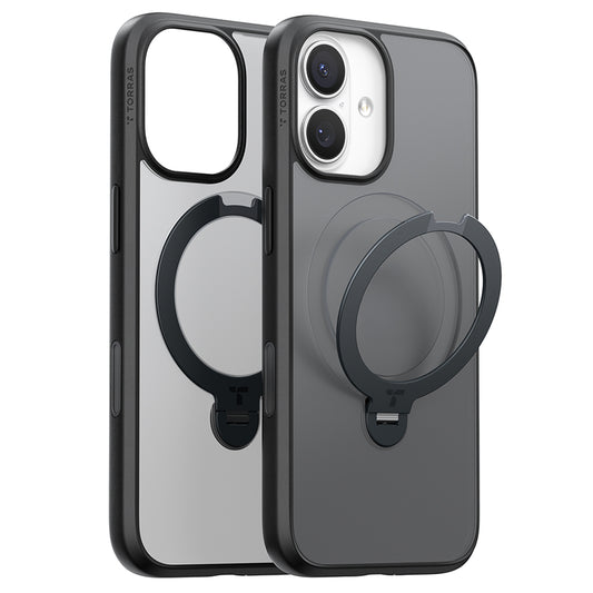 MagSafe Case for Apple iPhone 17, Torras, Ostand Spin, Black