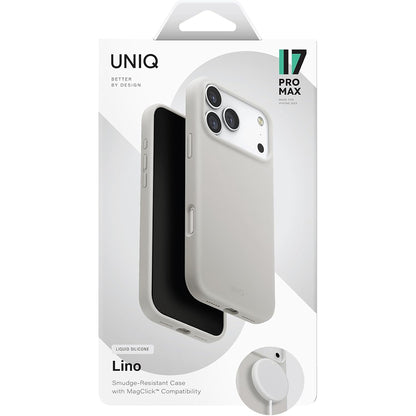 MagSafe Case for Apple iPhone 17, UNIQ, Lino MagClick, Grey