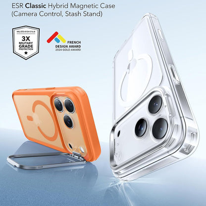 MagSafe Case for Apple iPhone 18 Pro / 17 Pro, ESR, Classic Hybrid Kickstand, Satin Orange