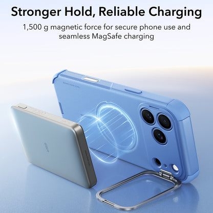 MagSafe Case for Apple iPhone 18 Pro / 17 Pro, ESR, Cyber Armor Kickstand, Blue