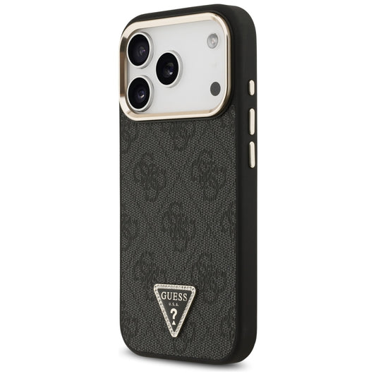 MagSafe Case for Apple iPhone 18 Pro / 17 Pro, Guess, 4G Triangle Logo, Black