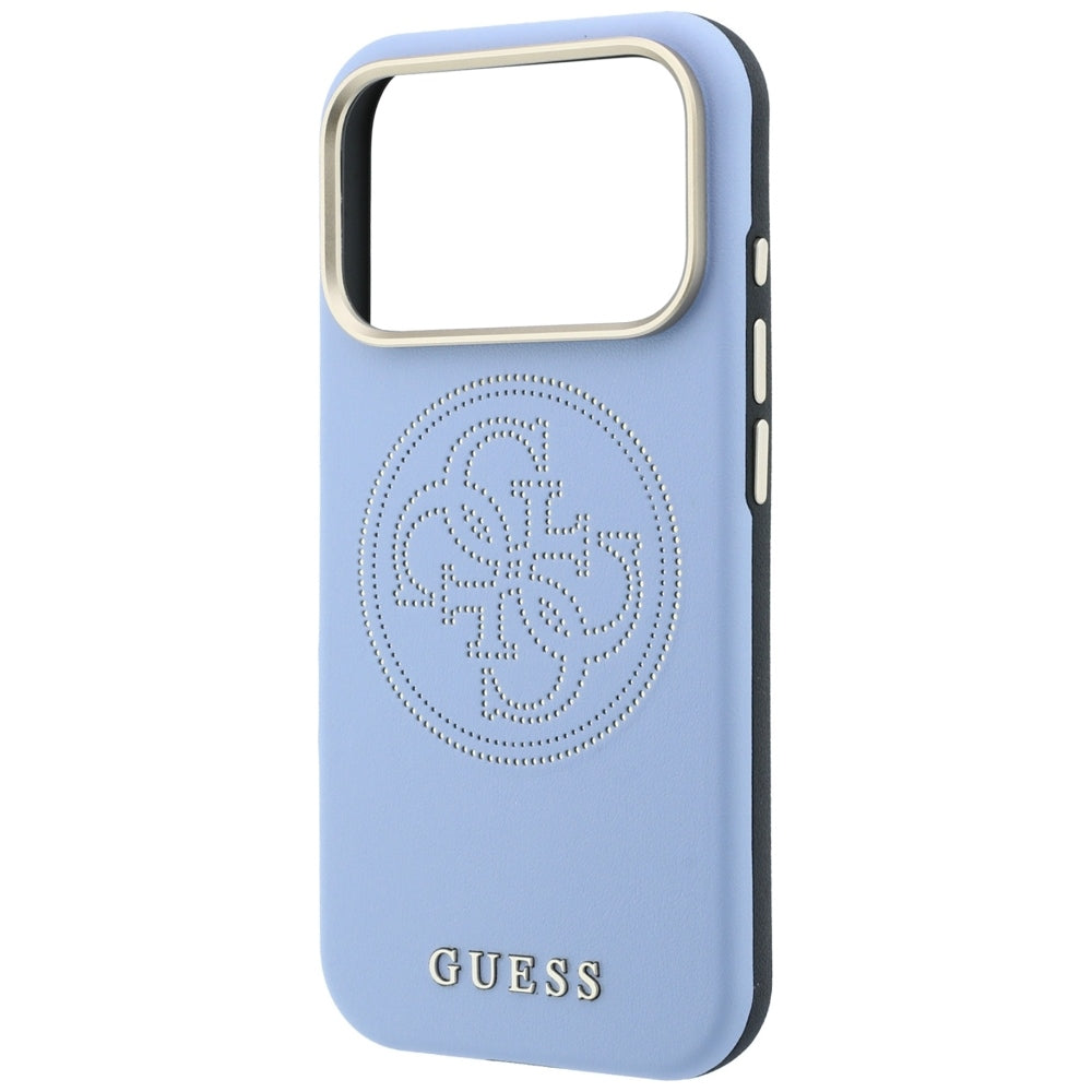 MagSafe Case for Apple iPhone 18 Pro / 17 Pro, Guess, Perforated 4G, Blue