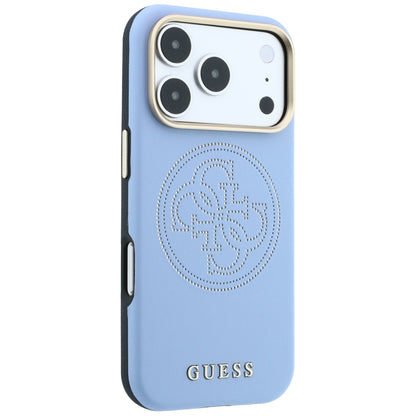 MagSafe Case for Apple iPhone 18 Pro / 17 Pro, Guess, Perforated 4G, Blue