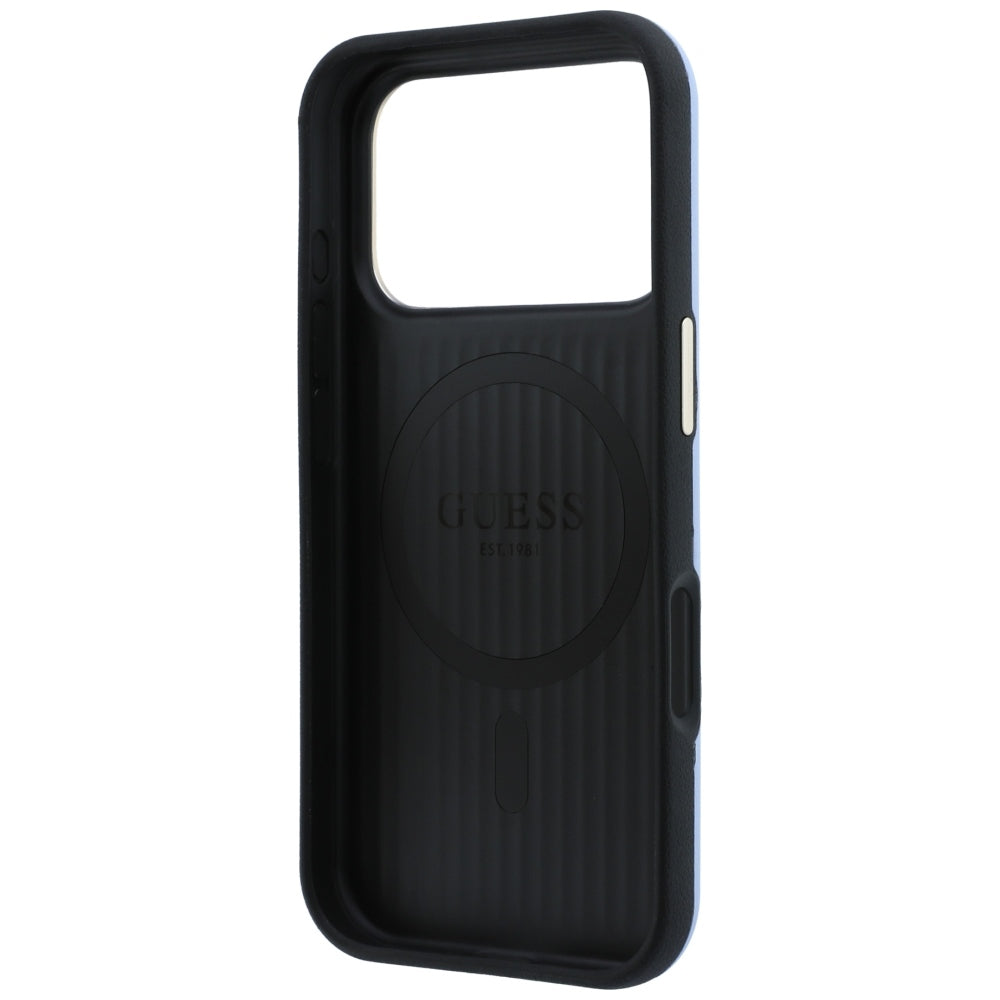 MagSafe Case for Apple iPhone 18 Pro / 17 Pro, Guess, Perforated 4G, Blue