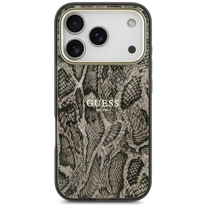 MagSafe Case for Apple iPhone 18 Pro / 17 Pro, Guess, Python Pattern, Brown