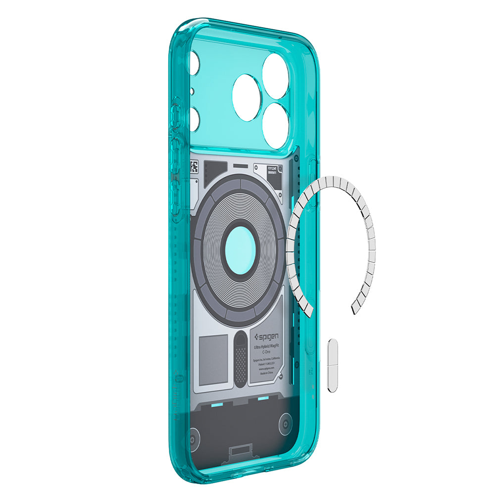 MagSafe Case for Apple iPhone 18 Pro / 17 Pro, Spigen, Ultra Hybrid C-One, Turquoise ACS11985