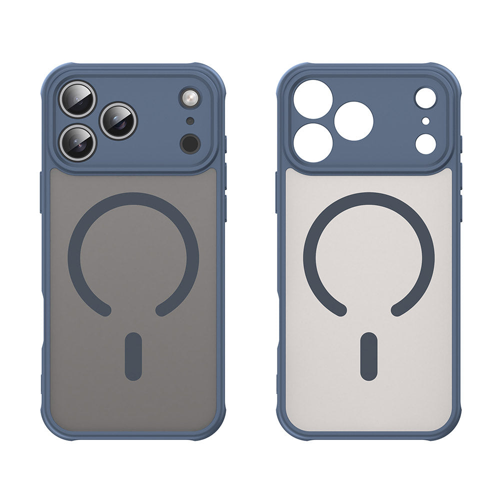 MagSafe Case for Apple iPhone 18 Pro / 17 Pro, Techsuit, HaloFrost II, Navy Blue