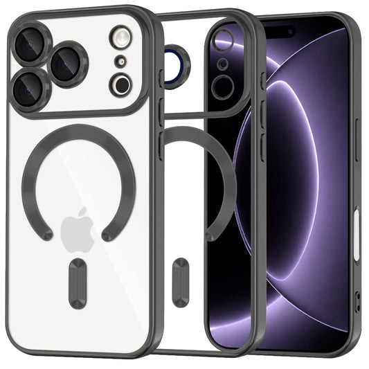 MagSafe Case for Apple iPhone 18 Pro / 17 Pro, Techsuit, Luxury Crystal, Black
