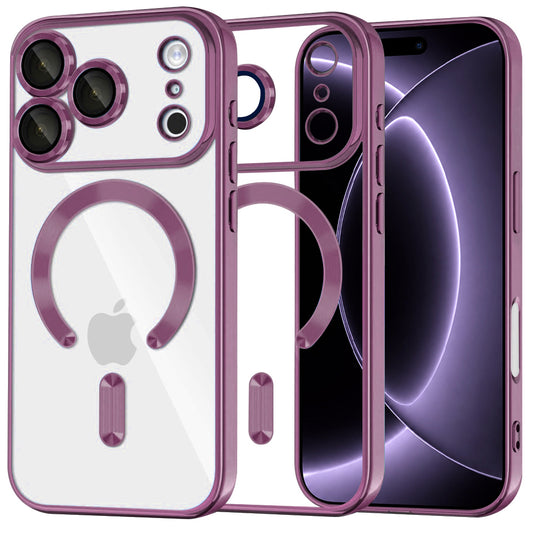 MagSafe Case for Apple iPhone 18 Pro / 17 Pro, Techsuit, Luxury Crystal, Dark Burgundy