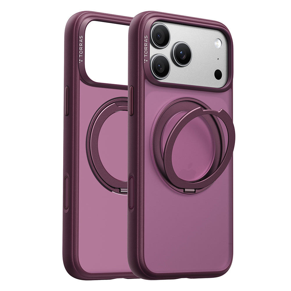 MagSafe Case for Apple iPhone 18 Pro / 17 Pro, Torras, Ostand O1 Guardian, Purple
