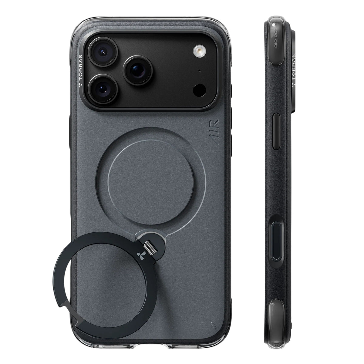 MagSafe Case for Apple iPhone 18 Pro / 17 Pro, Torras, Ostand Q3 Air Essential, Black