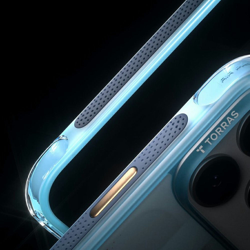 MagSafe Case for Apple iPhone 18 Pro / 17 Pro, Torras, Ostand Q3 Air Football, Blue