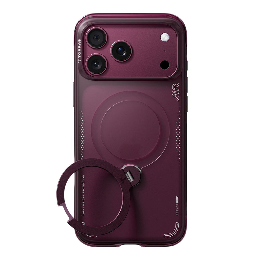 MagSafe Case for Apple iPhone 18 Pro / 17 Pro, Torras, Ostand Q3 Air, Purple