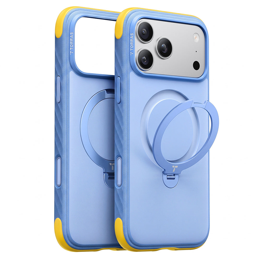 MagSafe Case for Apple iPhone 18 Pro / 17 Pro, Torras, Ostand Q3 Rugged, Blue