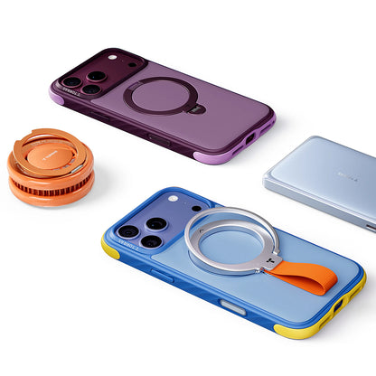 MagSafe Case for Apple iPhone 18 Pro / 17 Pro, Torras, Ostand Q3 Rugged, Blue