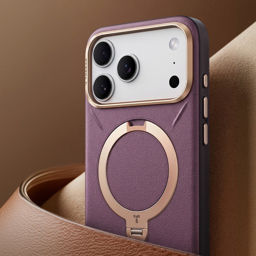 MagSafe Case for Apple iPhone 18 Pro / 17 Pro, Torras, QPRO Leather, Brown