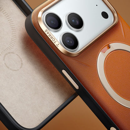 MagSafe Case for Apple iPhone 18 Pro / 17 Pro, Torras, QPRO Leather, Purple