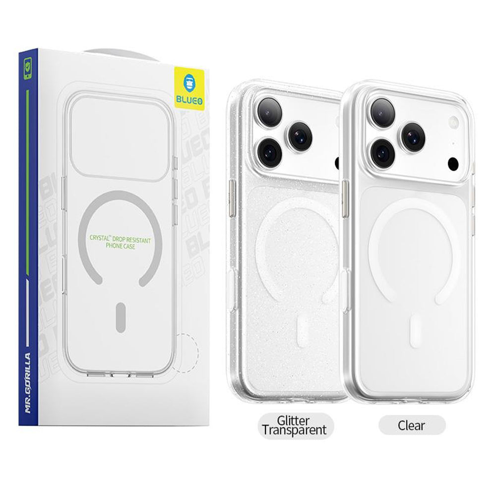MagSafe Case for Apple iPhone 18 Pro Max / 17 Pro Max, Blueo, Crystal Pro Anti-Drop, Transparent
