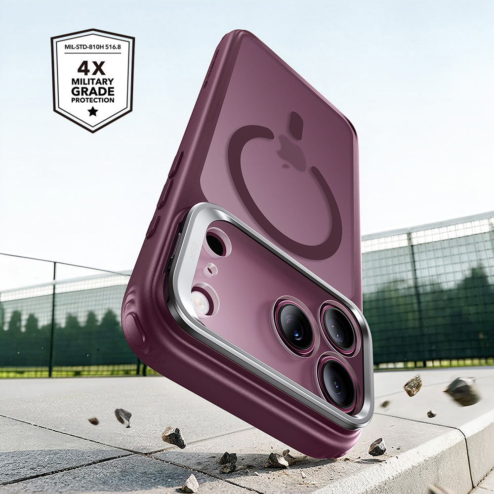 MagSafe Case for Apple iPhone 18 Pro Max / 17 Pro Max, ESR, Classic Hybrid Kickstand, Dark Satin Burgundy