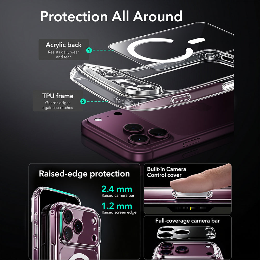 MagSafe Case for Apple iPhone 18 Pro Max / 17 Pro Max, ESR, Classic Hybrid, Transparent
