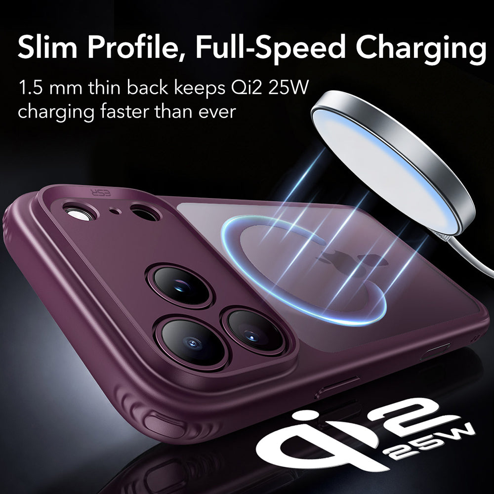 MagSafe Case for Apple iPhone 18 Pro Max / 17 Pro Max, ESR, Classic Hybrid, Dark Satin Burgundy