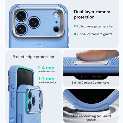 MagSafe Case for Apple iPhone 18 Pro Max / 17 Pro Max, ESR, Cyber Armor Kickstand, Blue