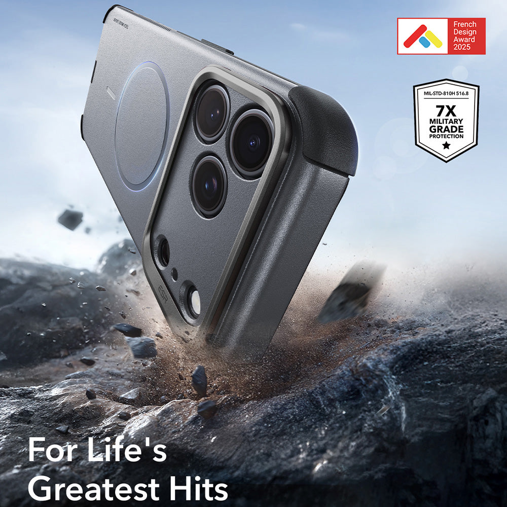 MagSafe Case for Apple iPhone 18 Pro Max / 17 Pro Max, ESR, Cyber Armor Kickstand, Gray