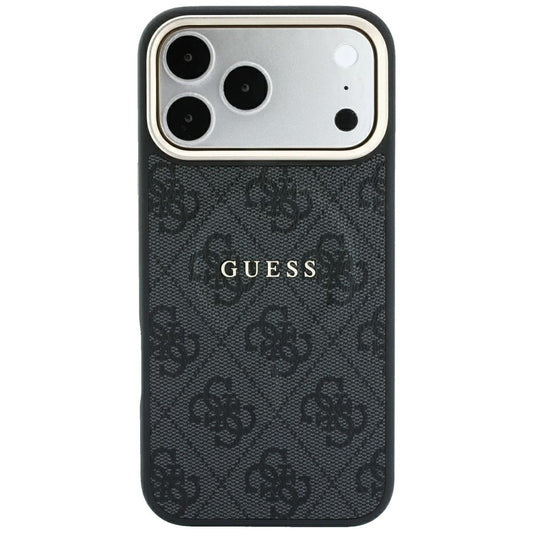 MagSafe Case for Apple iPhone 18 Pro Max / 17 Pro Max, Guess, 4G Embossed Classic, Black