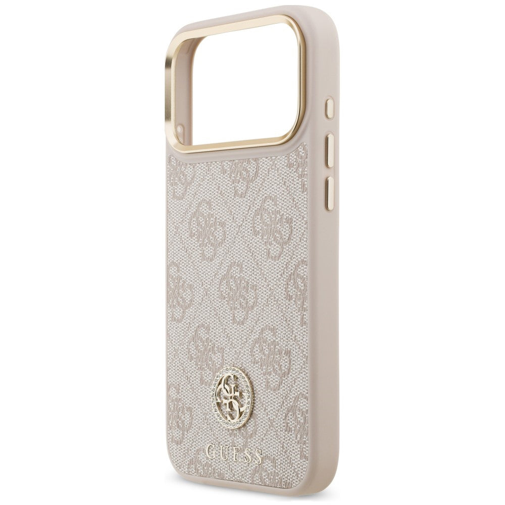 MagSafe Case for Apple iPhone 18 Pro Max / 17 Pro Max, Guess, 4G Strass Logo, Pink
