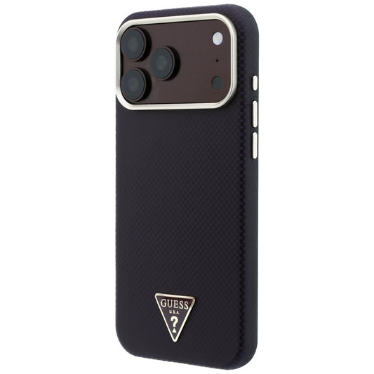 MagSafe Case for Apple iPhone 18 Pro Max / 17 Pro Max, Guess, Kevlar Triangle Logo, Burgundy