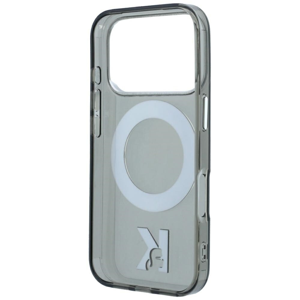 MagSafe Case for Apple iPhone 18 Pro Max / 17 Pro Max, Karl Lagerfeld, IML Ring Stand Kameo Metal, Black