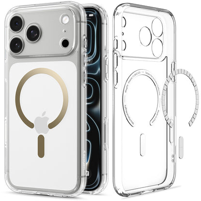 MagSafe Case for Apple iPhone 18 Pro Max / 17 Pro Max, Spigen, Ultra Hybrid, Transparent Gold ACS12120