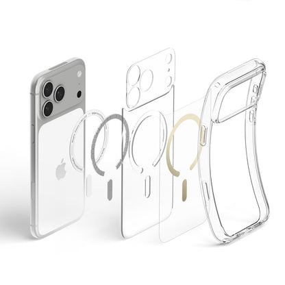 MagSafe Case for Apple iPhone 18 Pro Max / 17 Pro Max, Spigen, Ultra Hybrid, Transparent Gold ACS12120